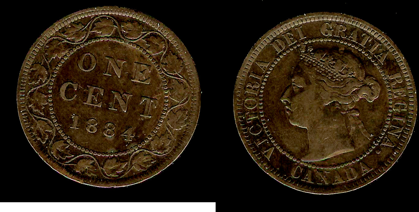 Canada 1 cent 1884 VF+